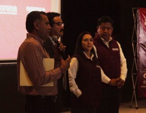 De izquierda a derecha Felipe Colotla, Agustín Guerrero, Eva Layla, Marcial Mota